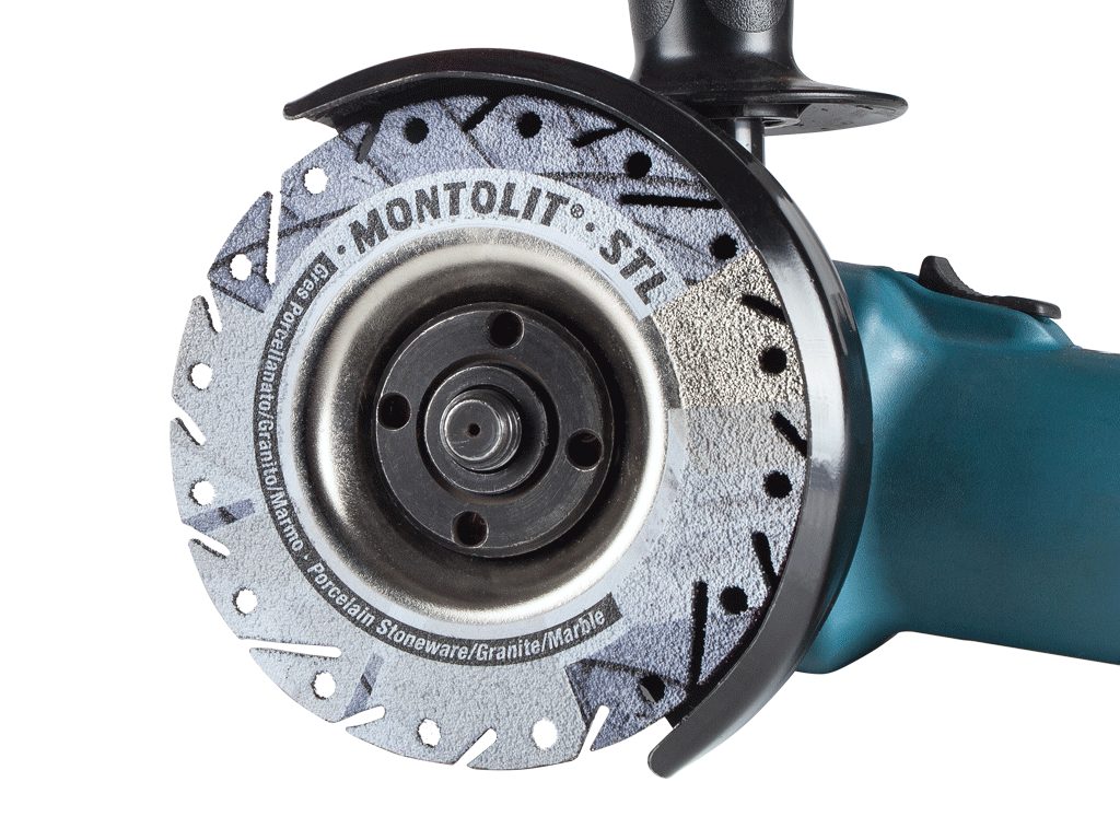 disco da taglio e levigatura montato sul flessibile